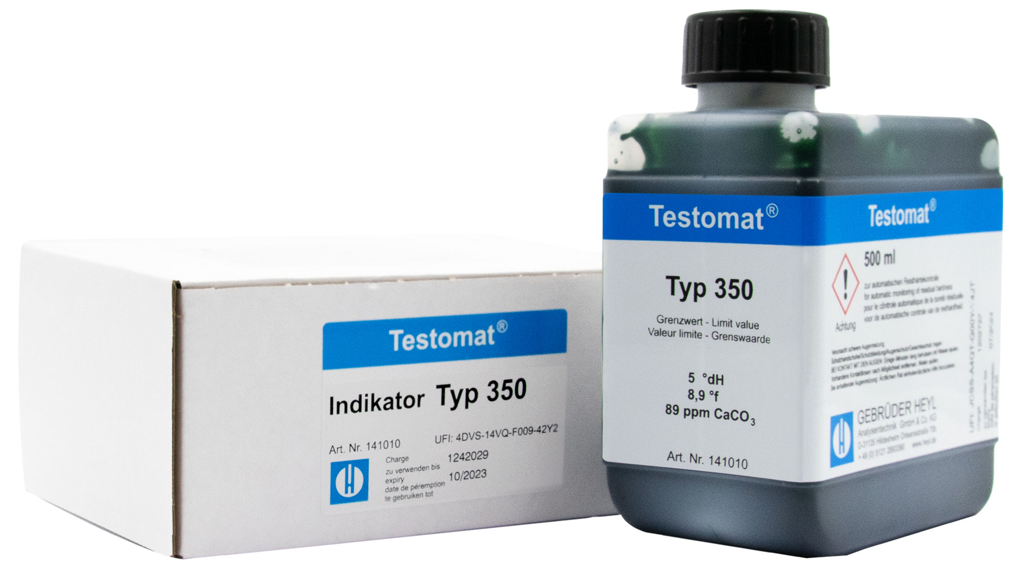 Testomat® 808 Indikator 350, 500 ml Flasche, Resthärte-Messung, Grenzwert 5 °dH