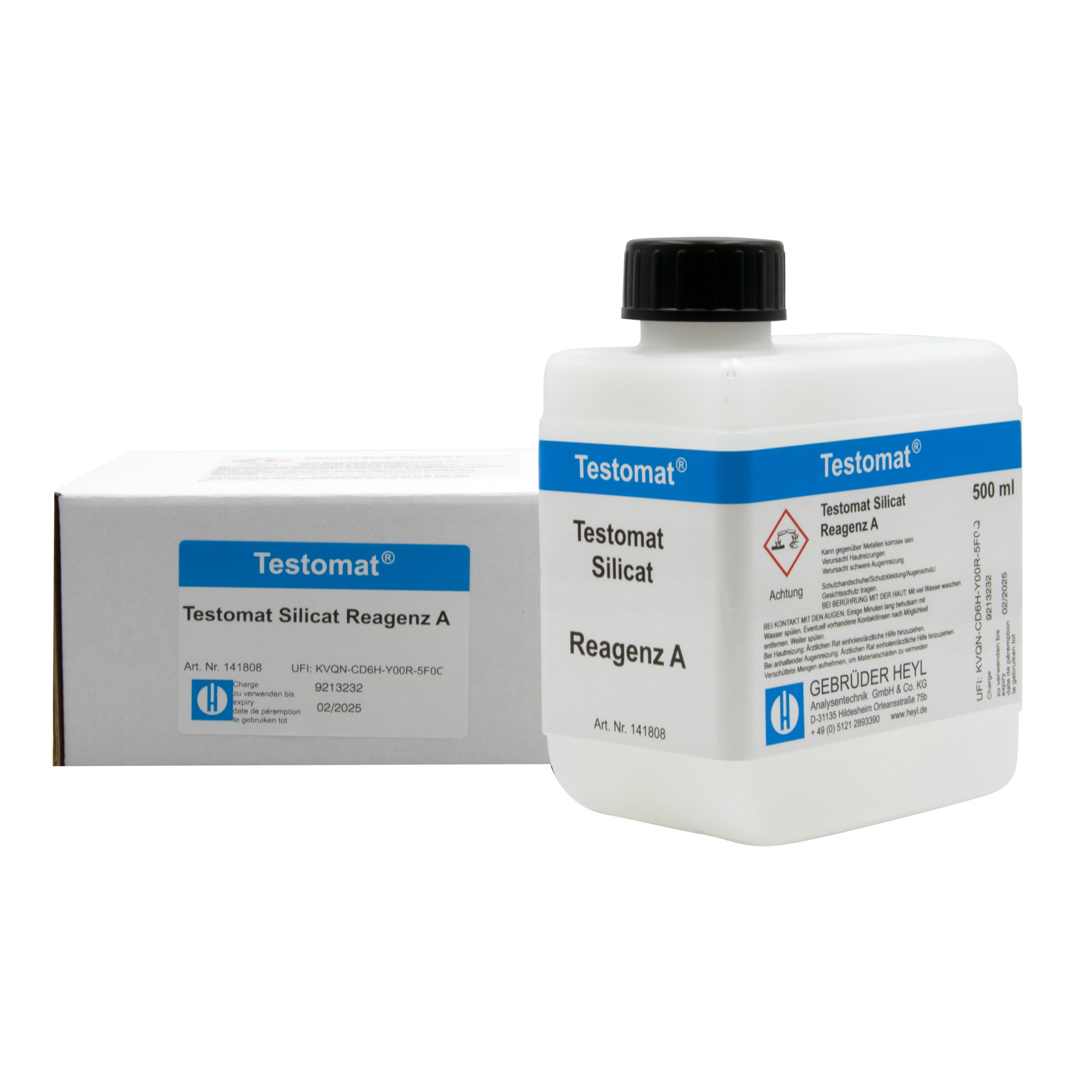 Testomat® 808 SIO2 Reagenz A, 500 ml Originalgebinde, Messmittel für Silikatgehalt