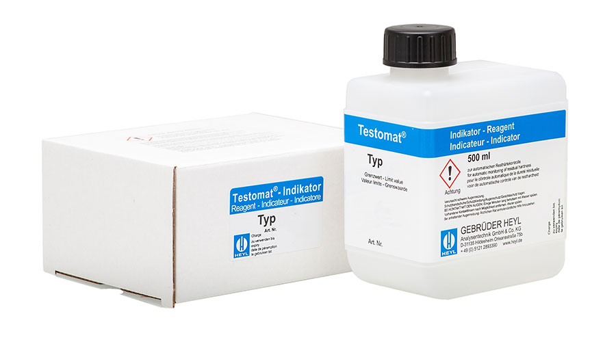 Indikator mit einer dazugehörigen Verpackung in weiß
