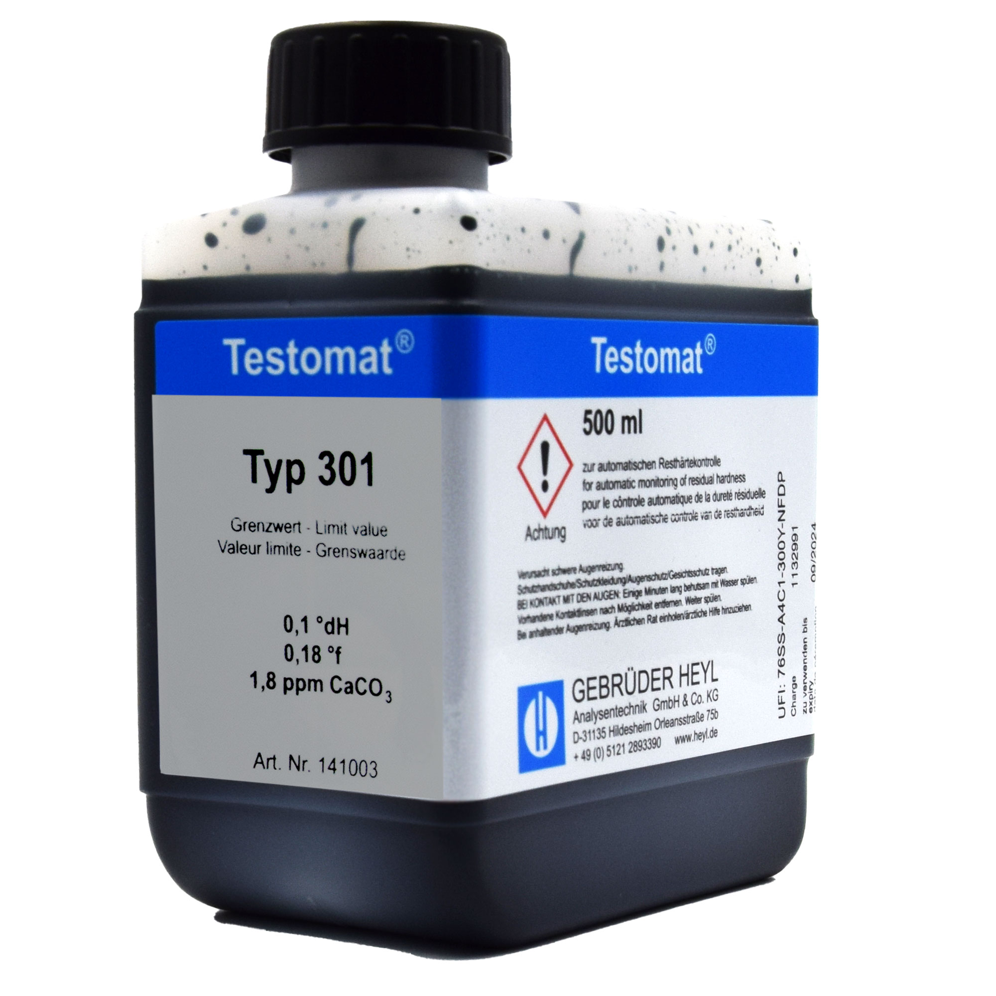 Testomat® 808 Indikator 301, 500 ml Laborflasche mit Testlösung