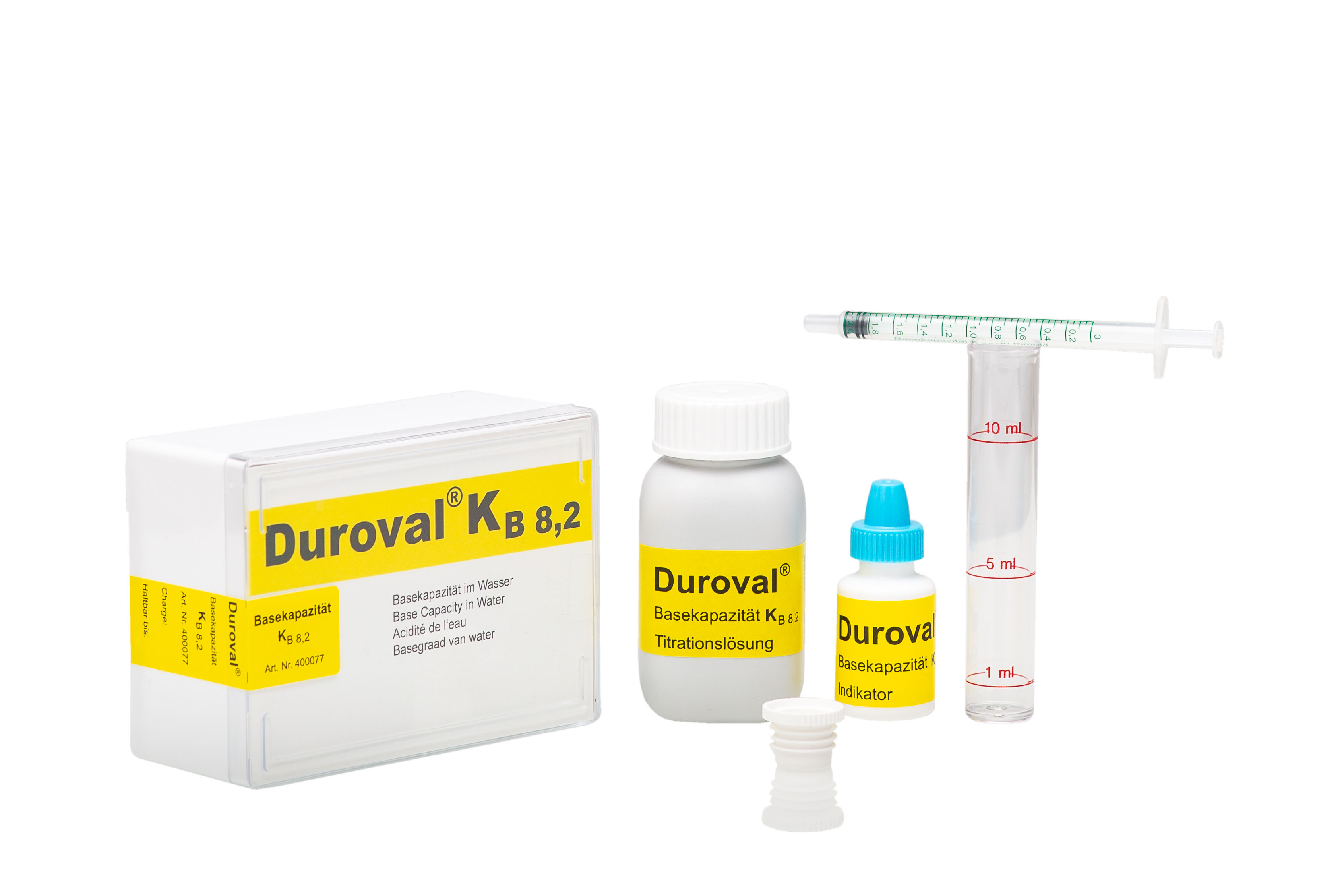 DUROVAL KB 8,2 Heizungsfüllwasser, Analyse-Set mit Messröhrchen für Heizungswasser-Testung