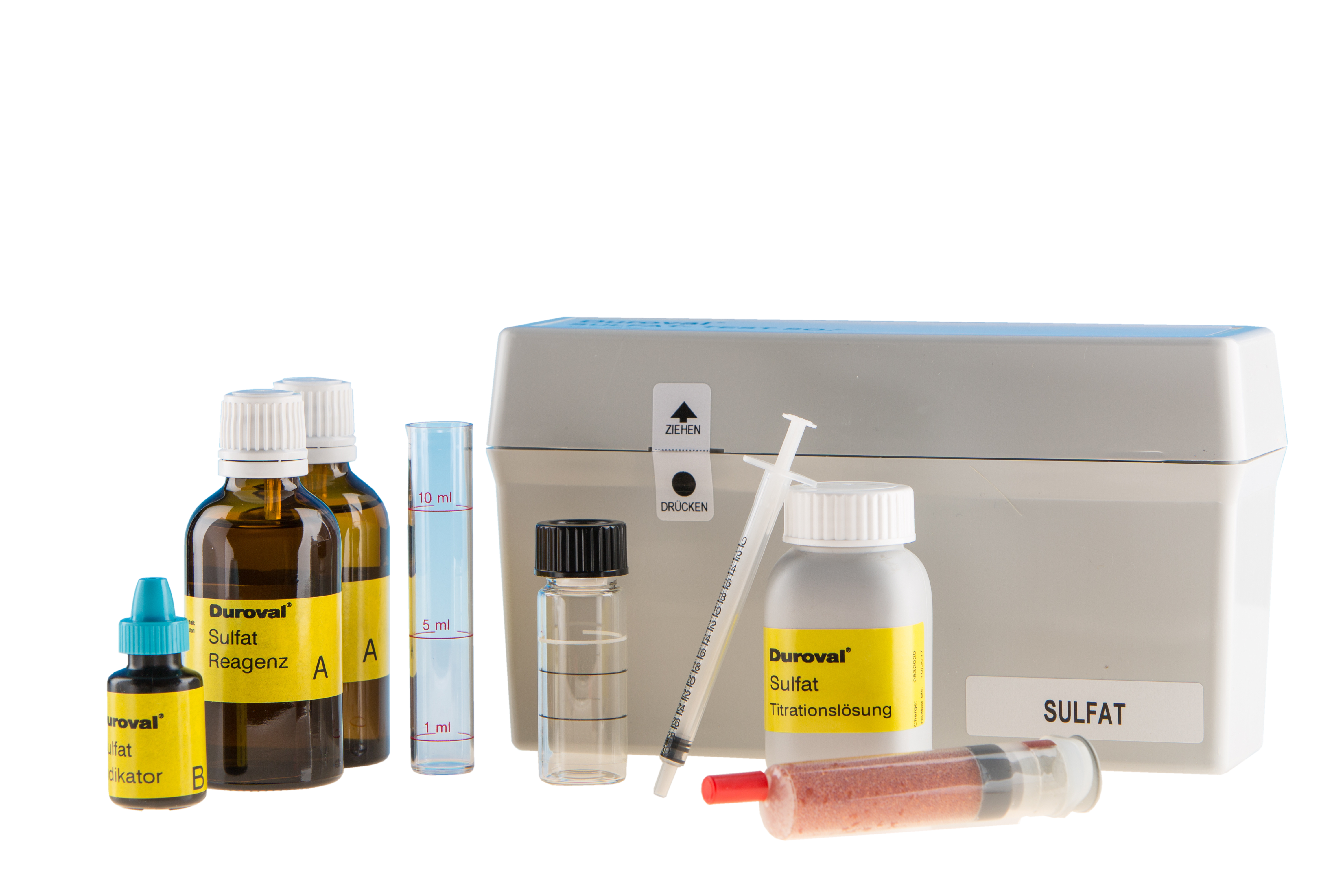 DUROVAL® Sulfat SO4 DUROVAL Sulfat SO4, Komplettes Titrationsbesteck zur Sulfatbestimmung im Wasser