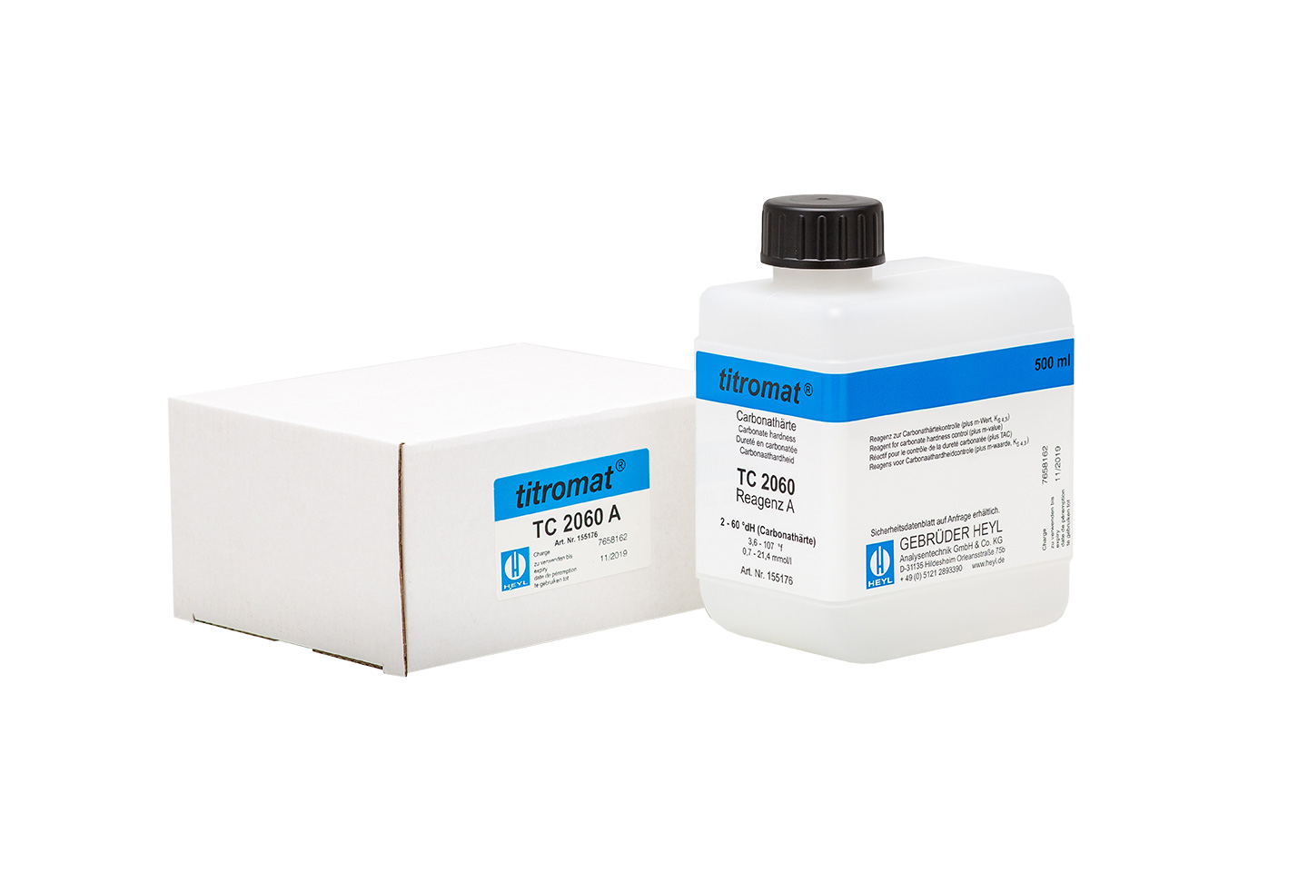 Titromat TC 2060 Reagenz A 500 ml Flasche mit weißem Etikett