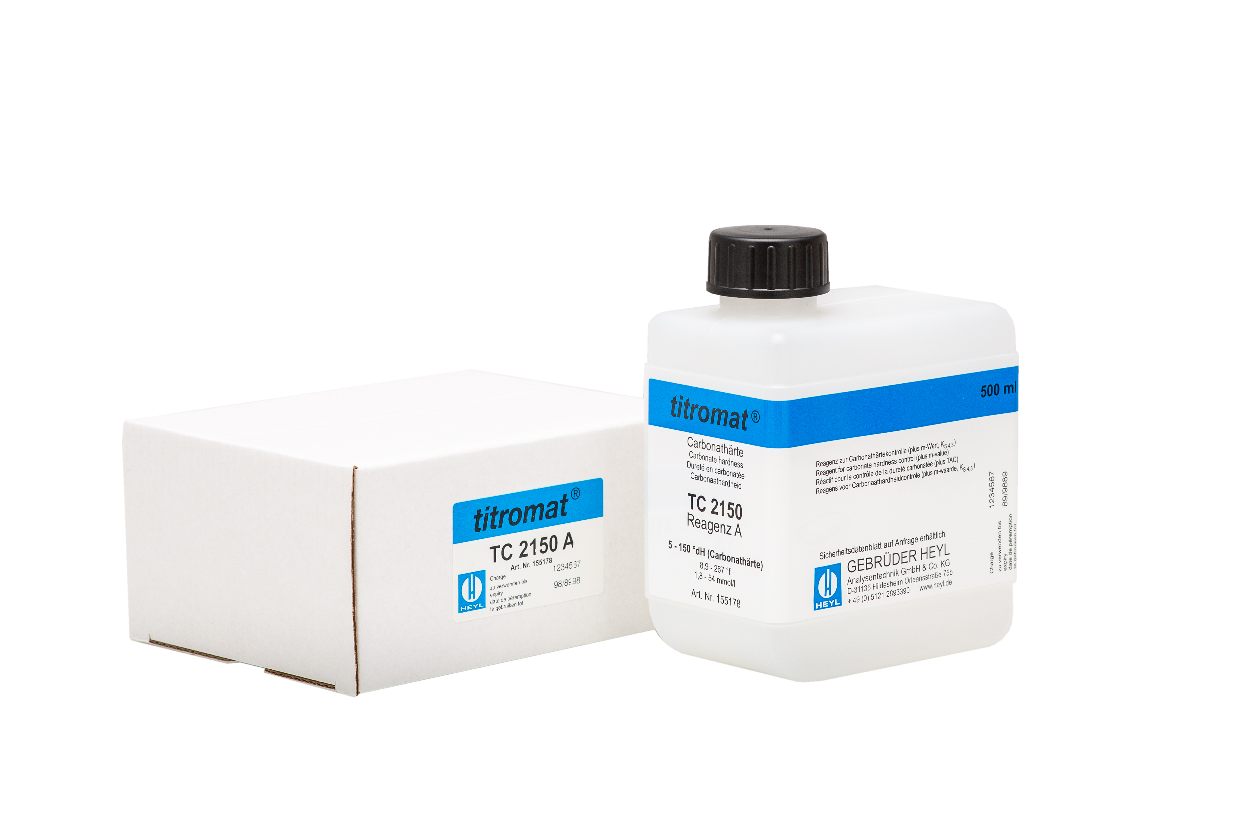 Titromat TC 2150 Reagenz A 500 ml Flasche mit weißem Etikett