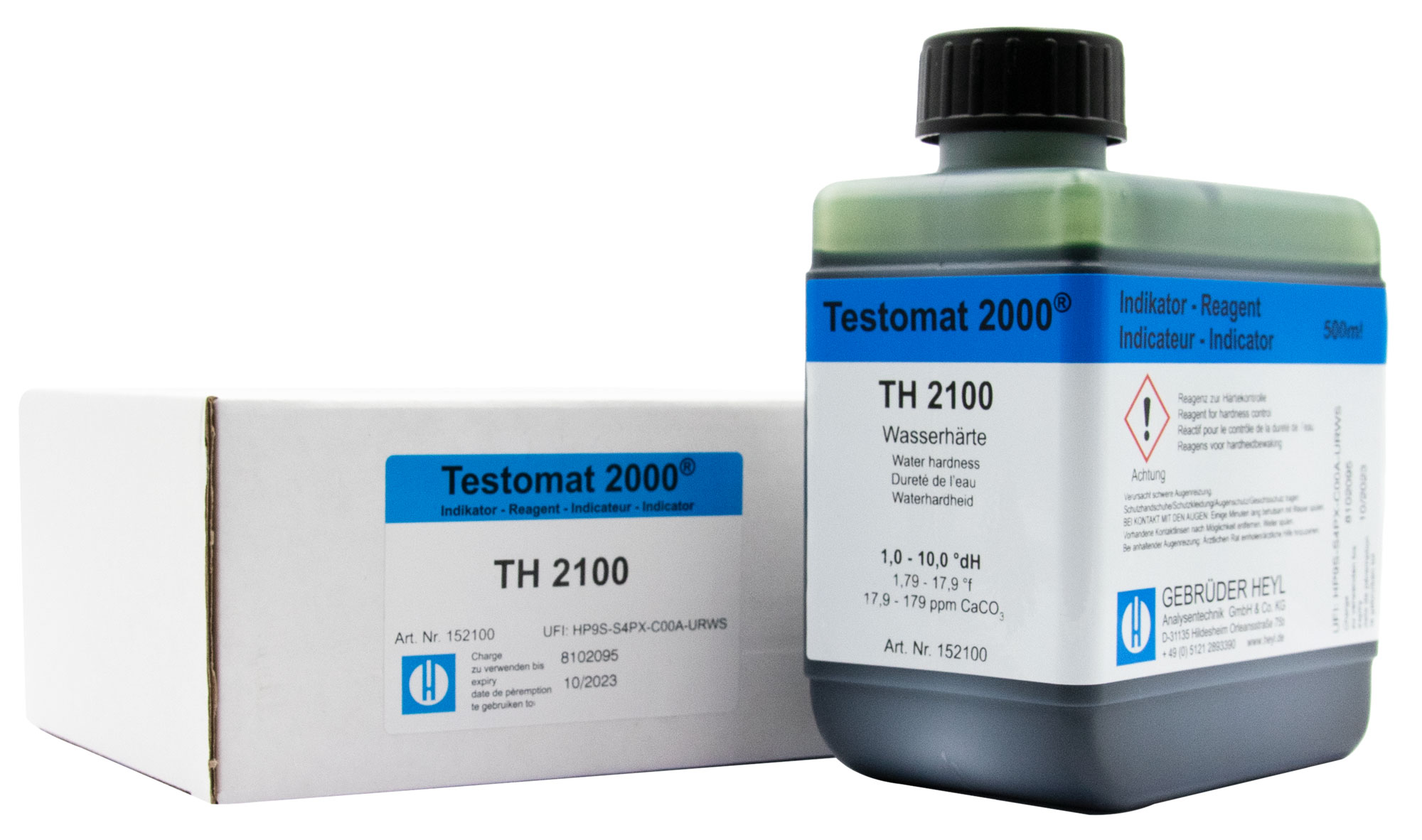 500ml Flasche Testomat® TH2100 mit Produktbeschriftung