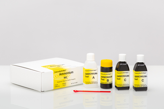 Testoval Ammonium-Reagenzien Nachfüllpackung, drei Flaschen, geeignet für ca. 70 Analysen